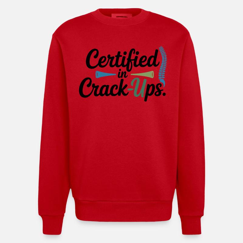 Chiropractor Alignment Is Everything Professional - Heavyweight Oversized Organic Crew Neck Made in EU - red