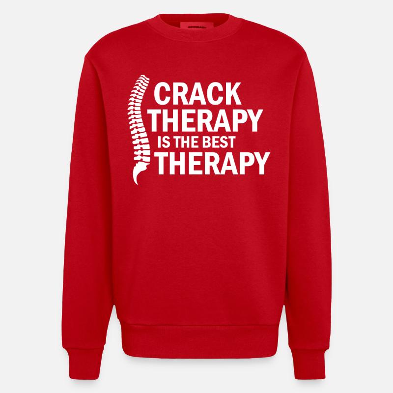 Ajustement Spinal Professionnel Agréé en DC - Sweat bio épais oversize fabriqué en UE - rouge