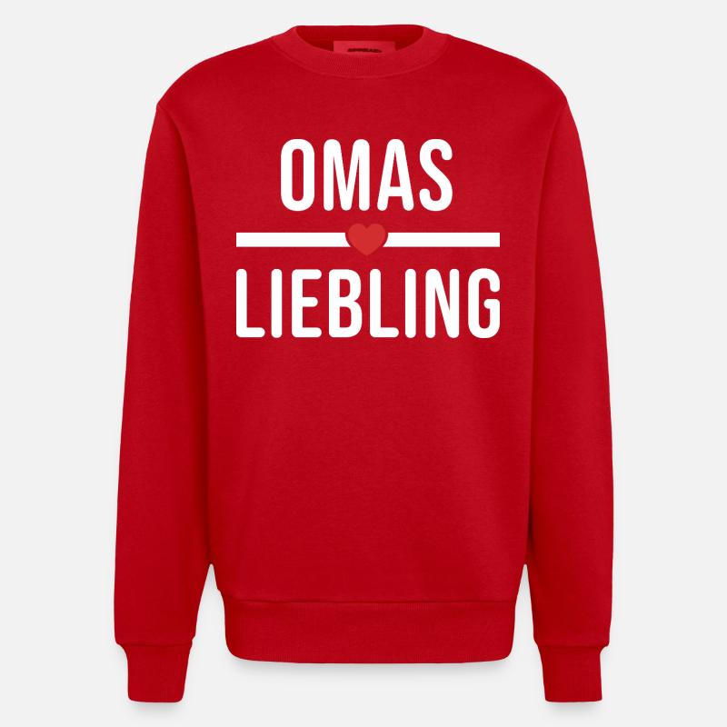 Le préféré de grand-mère - Sweat bio épais oversize fabriqué en UE - rouge