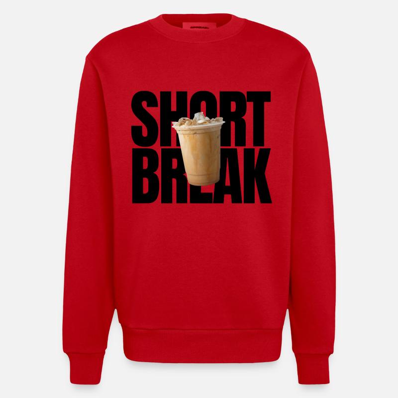 Short Break - Heavyweight Oversized Organic Crew Neck Made in EU - red