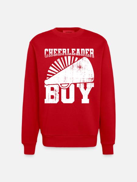 Cheerleader Boy - Heavyweight Oversized Organic Crew Neck Made in EU - red