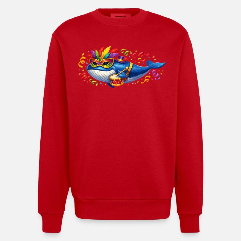 Cadeau du Carnaval de Karnewal - Sweat bio épais oversize fabriqué en UE - rouge