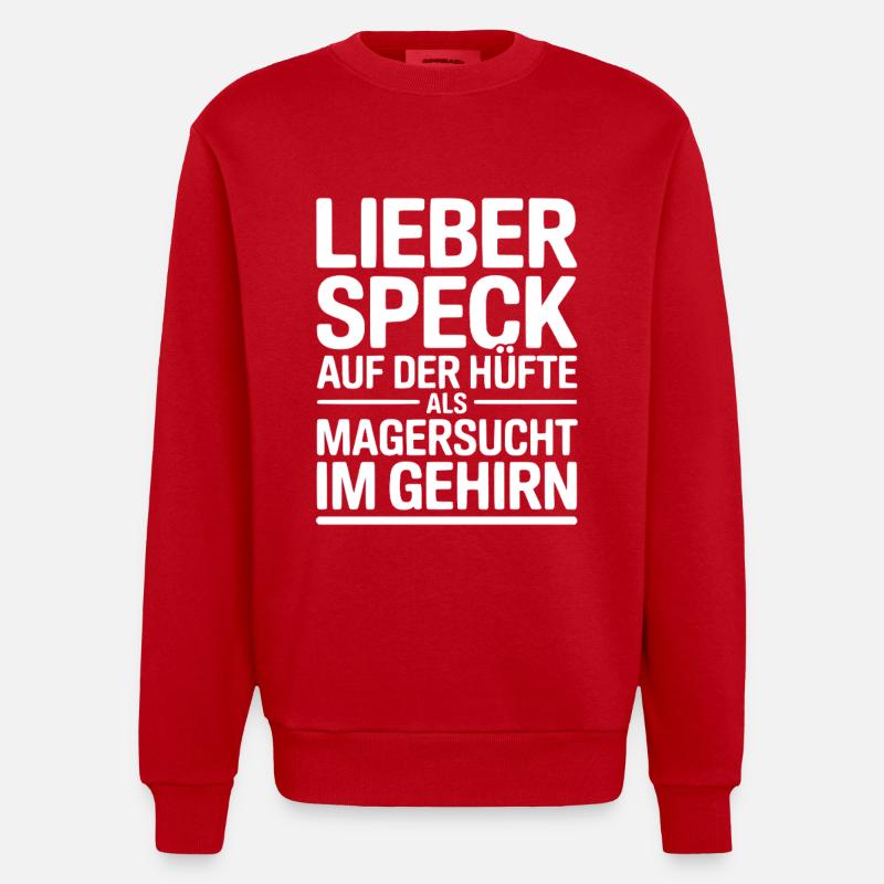 Cher bacon sur la hanche - Sweat bio épais oversize fabriqué en UE - rouge