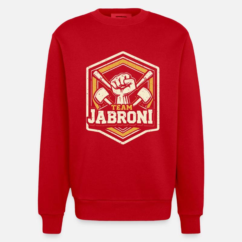 Équipe Jabroni - Sweat bio épais oversize fabriqué en UE - rouge