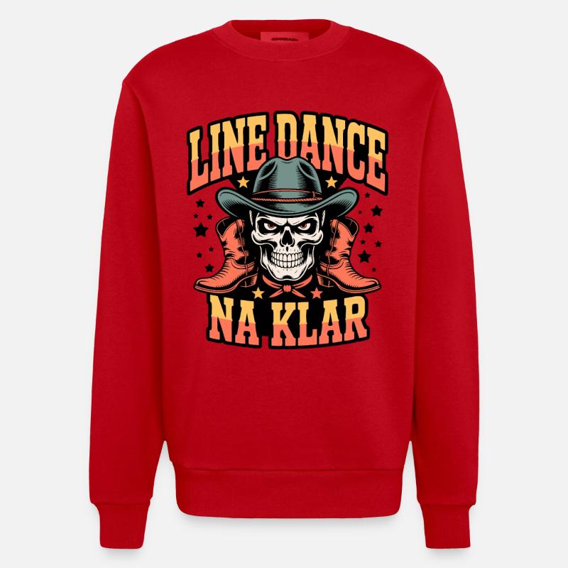 Rodéo de la danse en ligne - Sweat bio épais oversize fabriqué en UE - rouge
