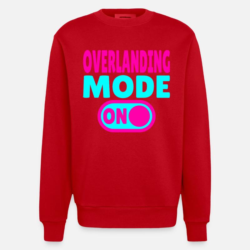 Mode Overlanding ACTIVÉ – Passer à l’aventure - Sweat bio épais oversize fabriqué en UE - rouge