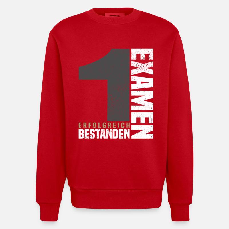 Félicitations pour le premier examen - Sweat bio épais oversize fabriqué en UE - rouge