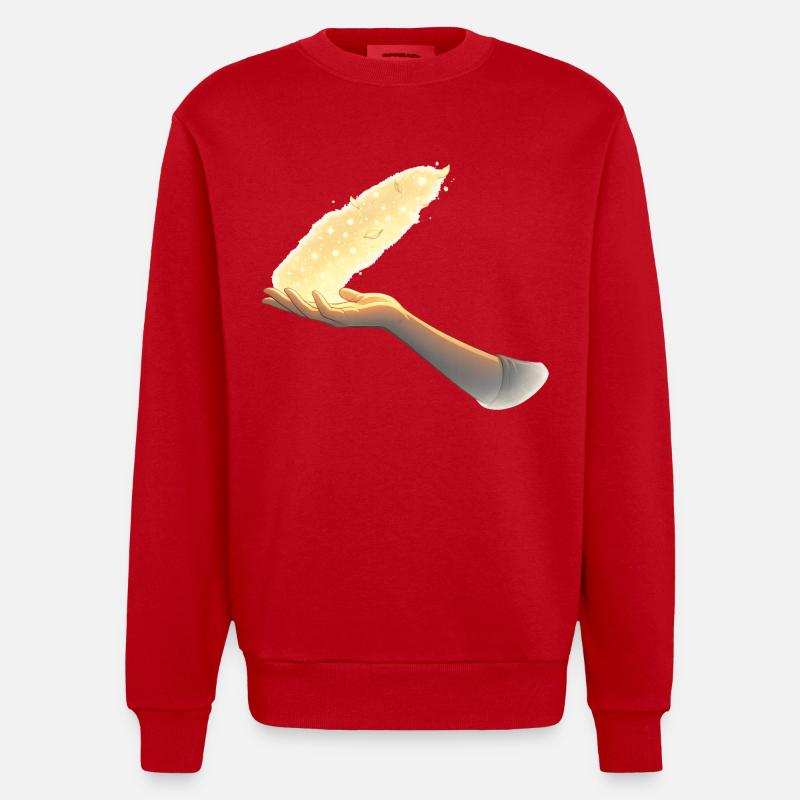 Loslassen – ein stilles Zeichen - Heavyweight Oversized Organic Crew Neck Made in EU - Rot