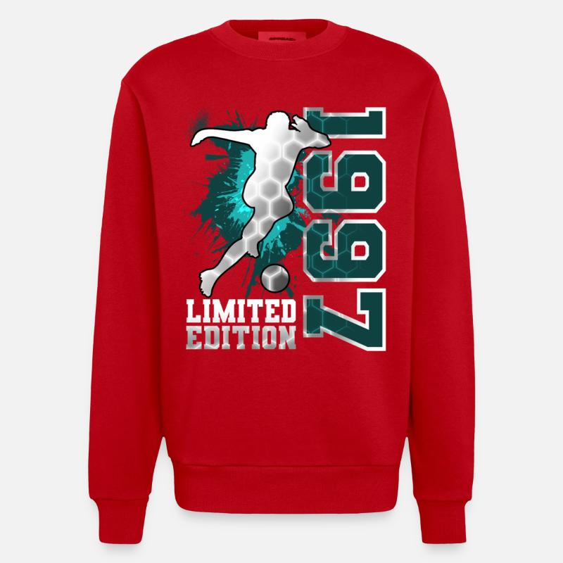1997 Année de naissance Anniversaire - Sweat bio épais oversize fabriqué en UE - rouge