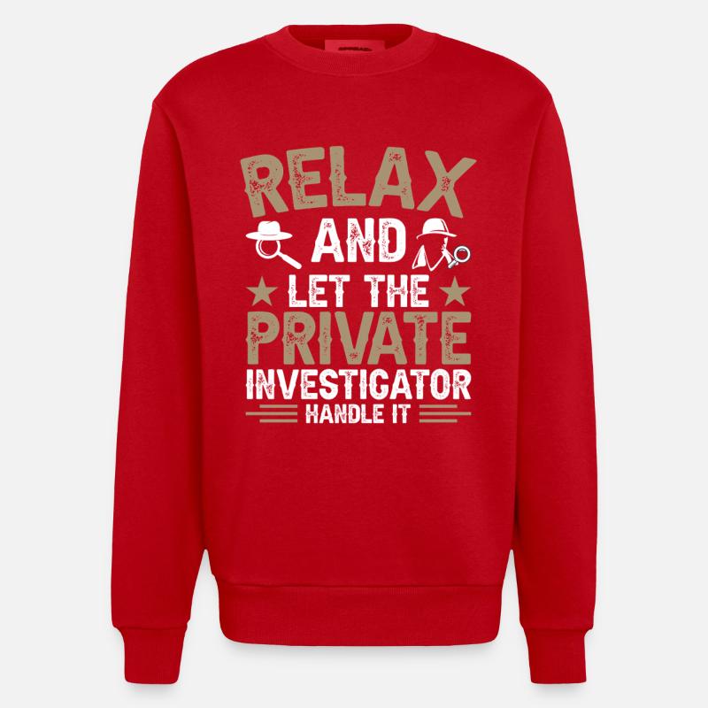 Privatdetektiv-Uniform-Kostüm - Heavyweight Oversized Organic Crew Neck Made in EU - Rot