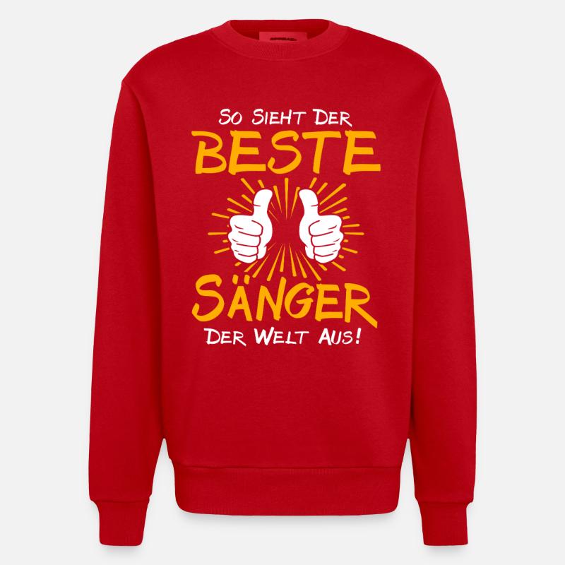 Idée cadeau pour chanteuse - Sweat bio épais oversize fabriqué en UE - rouge