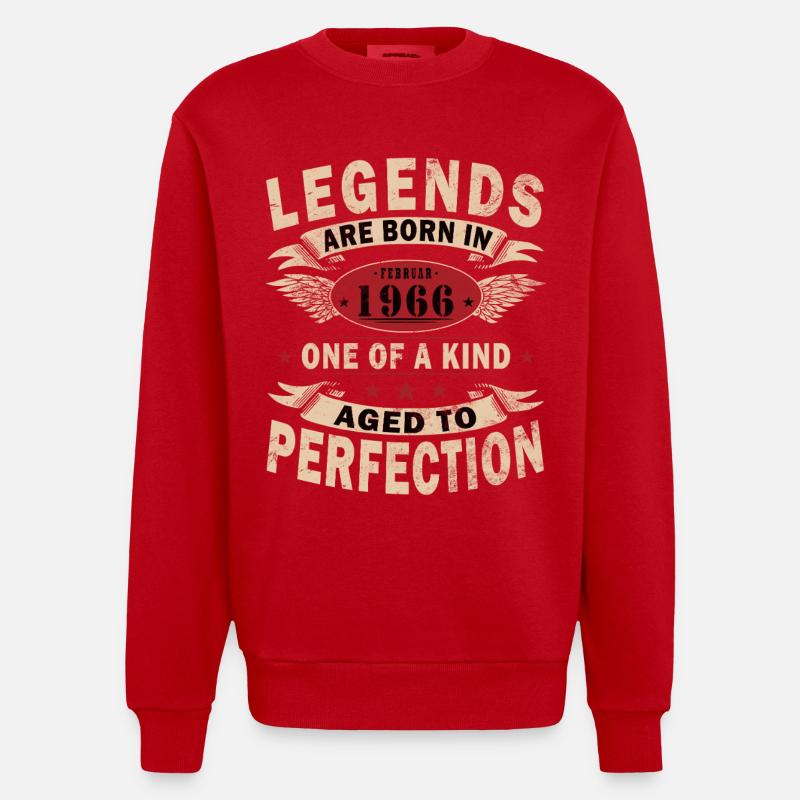 Février 1966 - Février 1966 Don - Sweat bio épais oversize fabriqué en UE - rouge