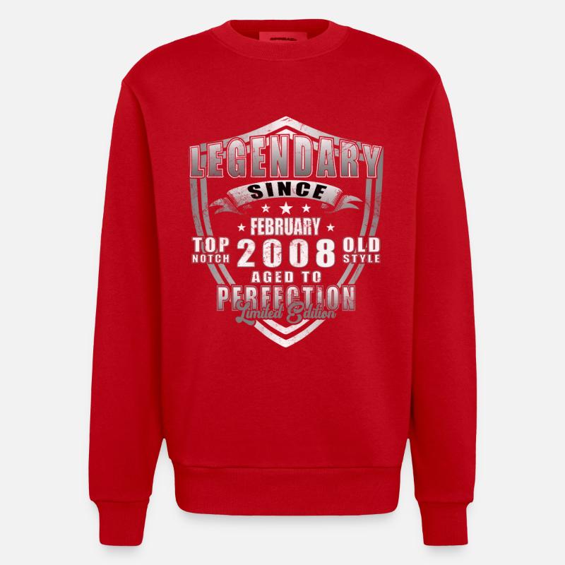 Édition limitée février 2008 - Sweat bio épais oversize fabriqué en UE - rouge