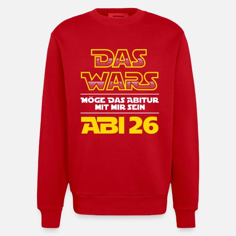 Das Wars | Abi 2026 - Abitur - Geschenk - Heavyweight Oversized Organic Crew Neck Made in EU - Rot