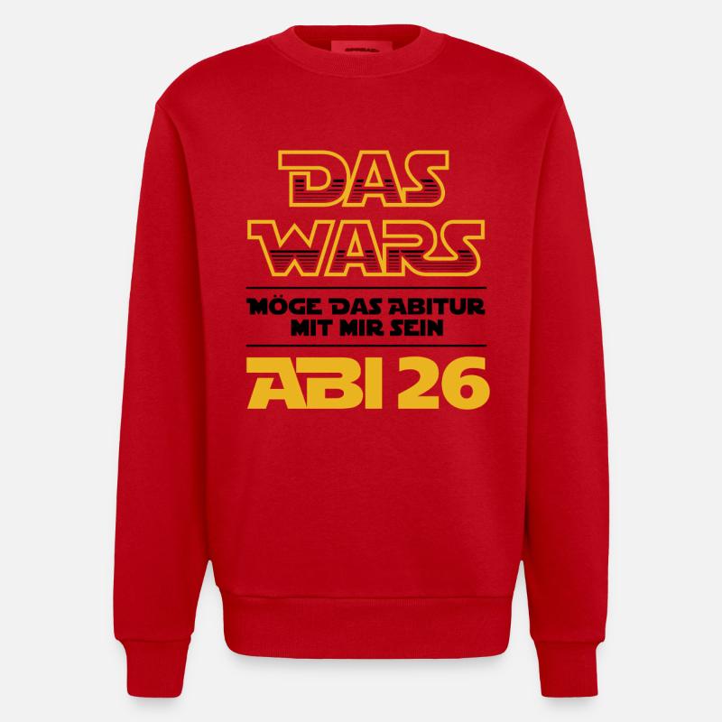 Das Wars | Abi 2026 - Abitur - Geschenk - Heavyweight Oversized Organic Crew Neck Made in EU - Rot
