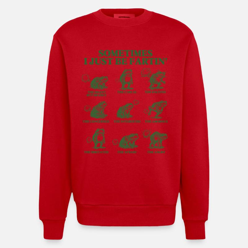 Manchmal bin ich einfach - Heavyweight Oversized Organic Crew Neck Made in EU - Rot