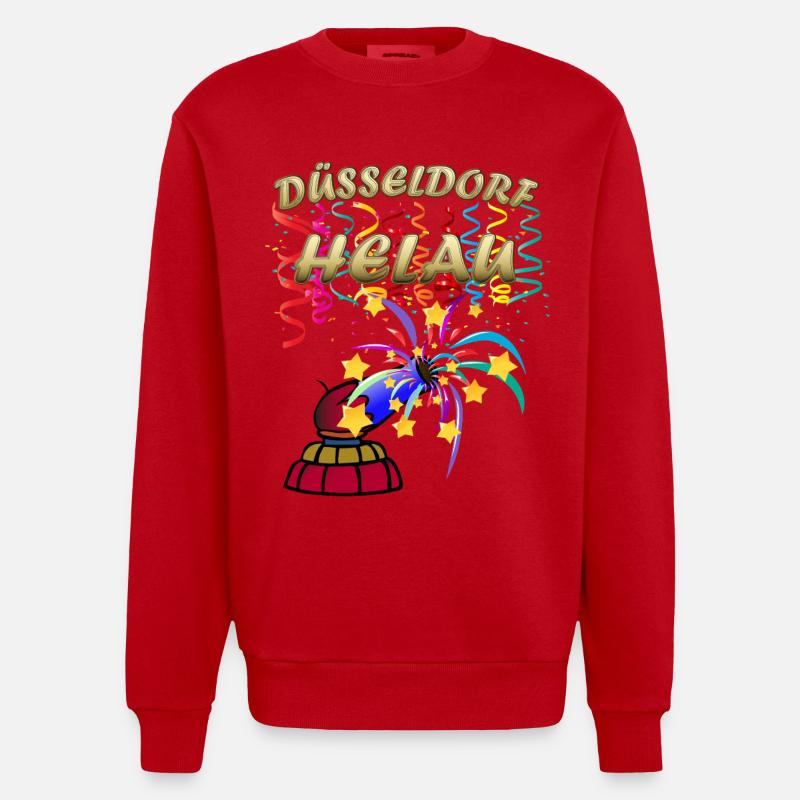 Carnaval Helau de Düsseldorf - Sweat bio épais oversize fabriqué en UE - rouge