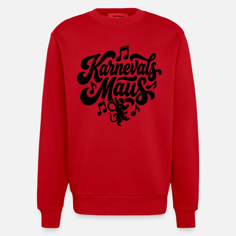 Karnevalsmaus Karneval Köln Kölner Karnevals Maus - Heavyweight Oversized Organic Crew Neck Made in EU - Rot