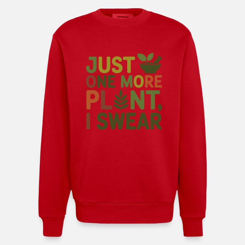 Kräuterkundige Nur noch ein Pflanzenprofi - Heavyweight Oversized Organic Crew Neck Made in EU - Rot