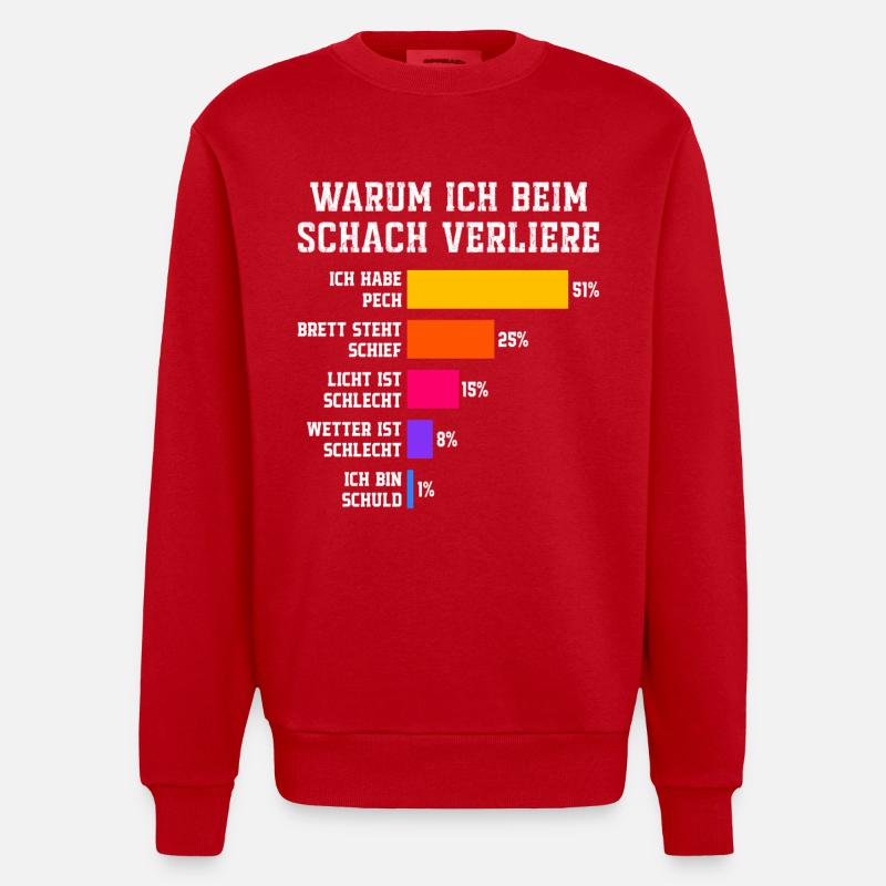 Why I lose at squash Squash - Heavyweight Oversized Organic Crew Neck Made in EU - red