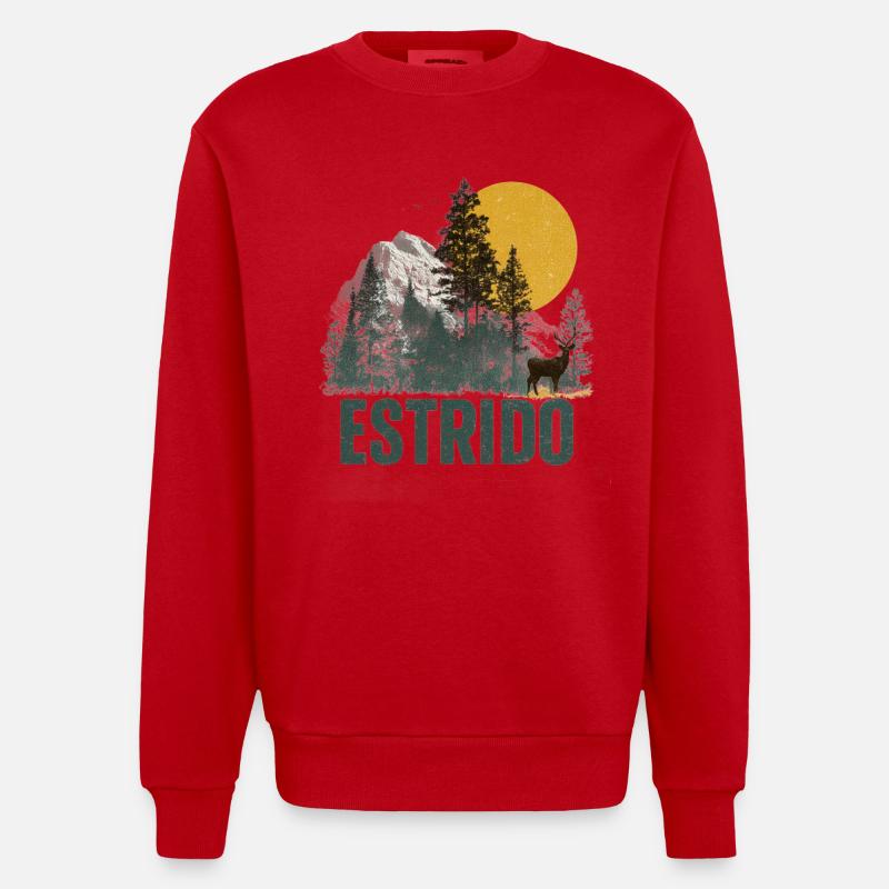 Famille Estrido Basic - Sweat bio épais oversize fabriqué en UE - rouge