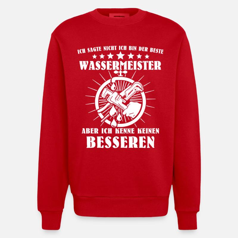 Dictons du Maître de l’Eau - Sweat bio épais oversize fabriqué en UE - rouge