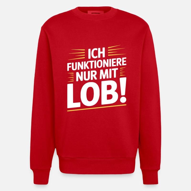 Motivation : Dire des compliments - Sweat bio épais oversize fabriqué en UE - rouge