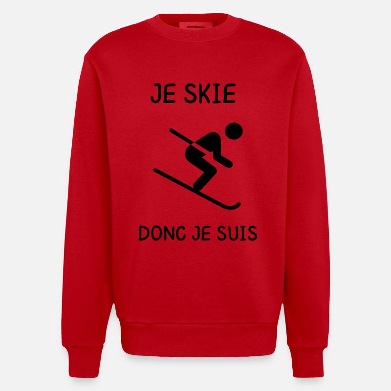 Ich fahre, also bin ich - Heavyweight Oversized Organic Crew Neck Made in EU - Rot