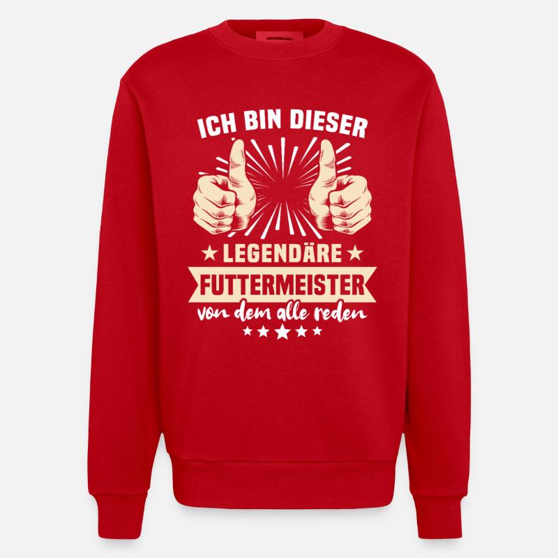 Futtermeister Sprüche - Heavyweight Oversized Organic Crew Neck Made in EU - Rot