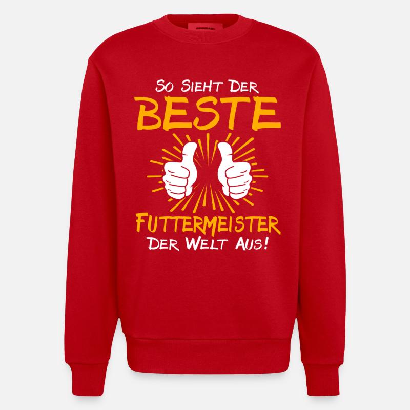 Futtermeister Geschenkidee - Heavyweight Oversized Organic Crew Neck Made in EU - Rot