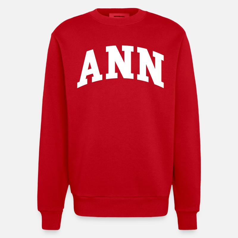 Ann - Sweat bio épais oversize fabriqué en UE - rouge