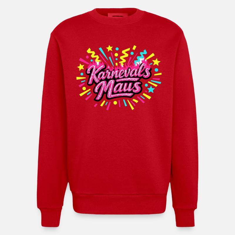 Souris de Carnaval - Cadeau de Carnaval - Sweat bio épais oversize fabriqué en UE - rouge