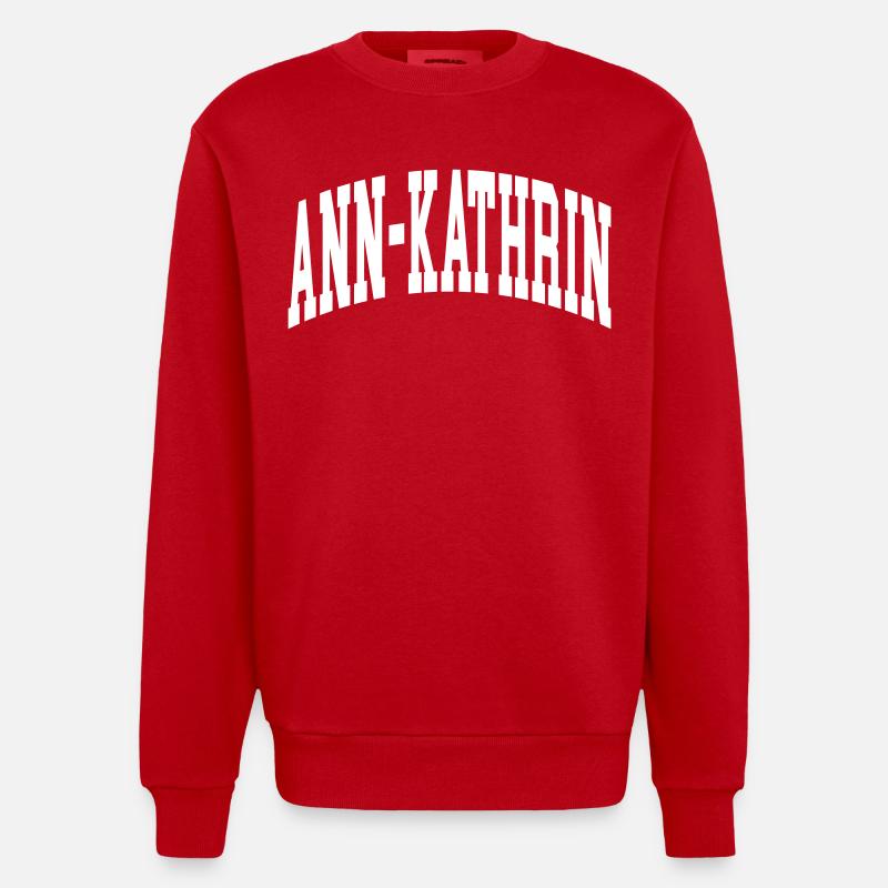 Ann-Kathrin - Sweat bio épais oversize fabriqué en UE - rouge