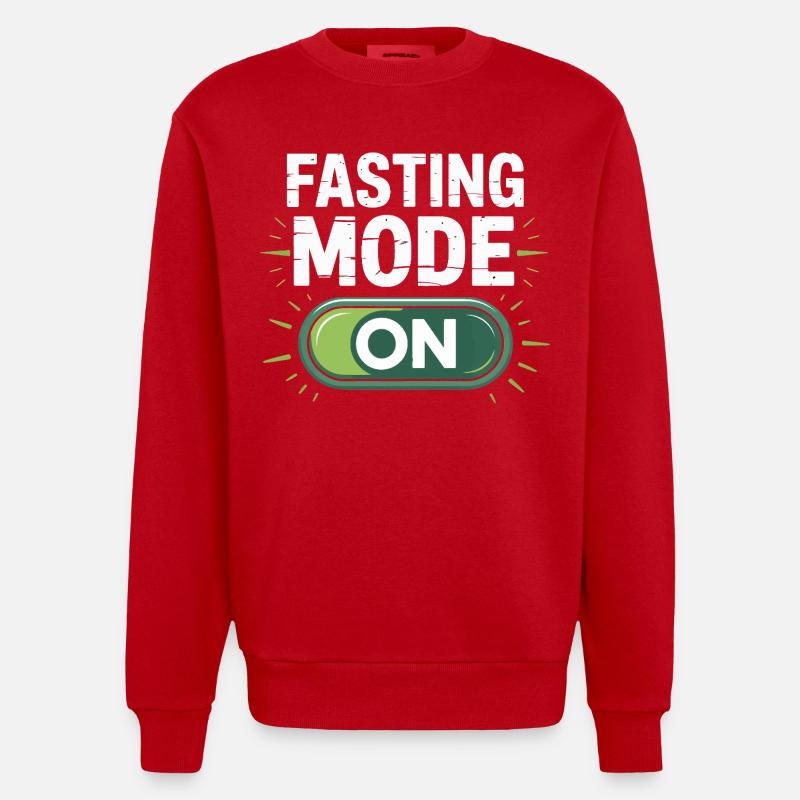 Fastenmodus Einschalten – Design - Heavyweight Oversized Organic Crew Neck Made in EU - Rot
