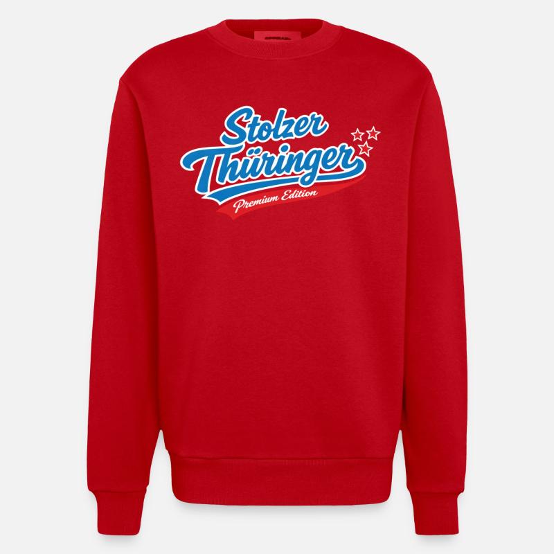 Stolzer Thüringer Premium Edition - Heavyweight Oversized Organic Crew Neck Made in EU - Rot