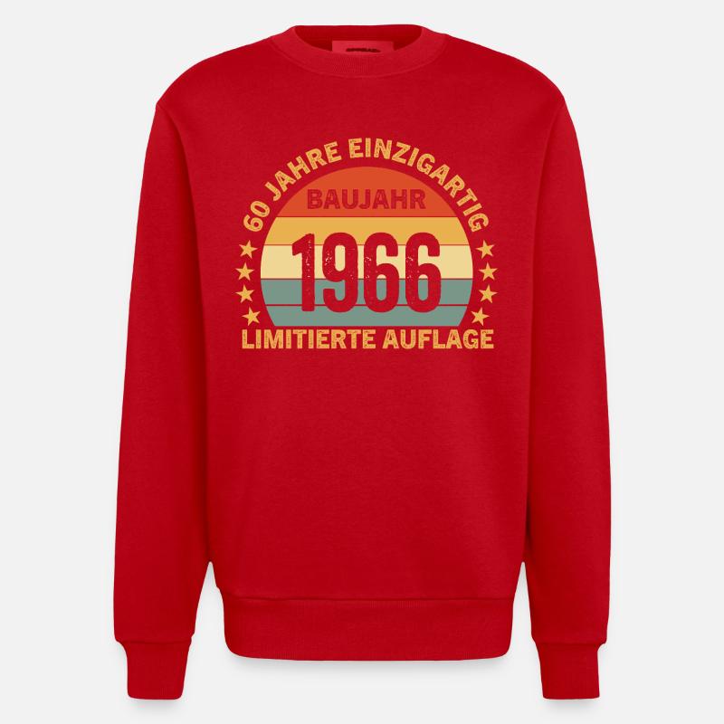 60 ANS D’ÉDITION LIMITÉE UNIQUE - Sweat bio épais oversize fabriqué en UE - rouge