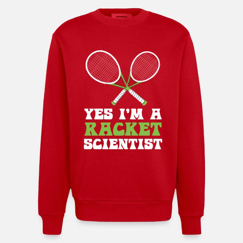 Schlägerwissenschaftler Spruch - Heavyweight Oversized Organic Crew Neck Made in EU - Rot