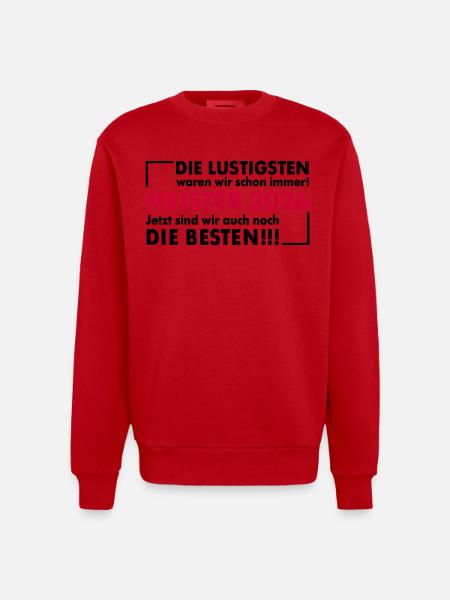 Funny Masters 2026 - Heavyweight Oversized Organic Crew Neck Made in EU - red