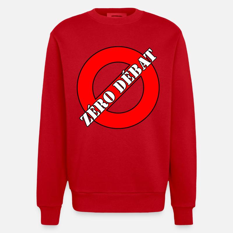 ZÉRO DÉBAT. - Sweat bio épais oversize fabriqué en UE - rouge