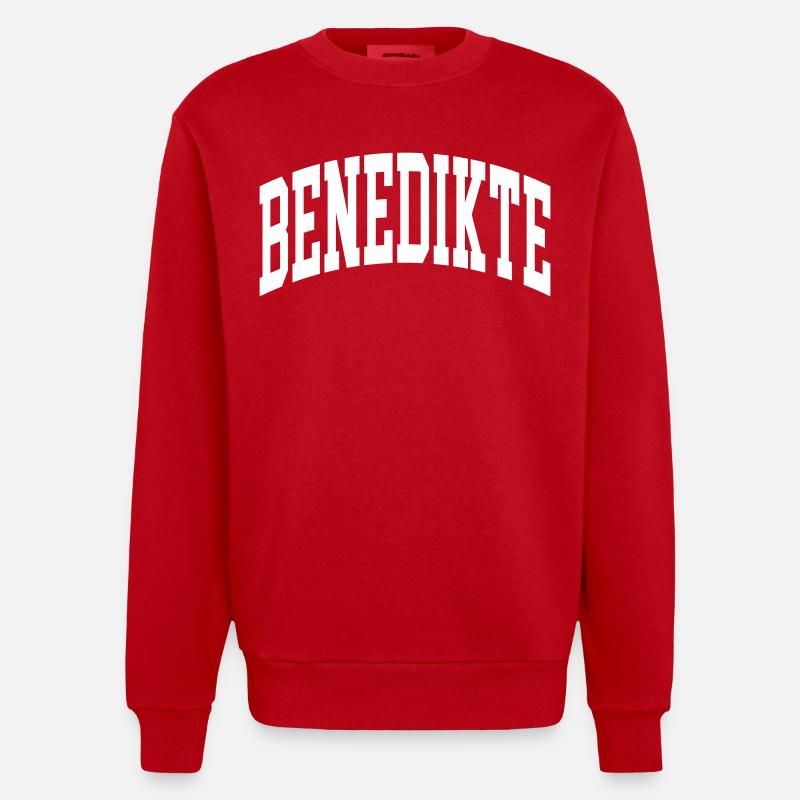 Benedikte - Heavyweight Oversized Organic Crew Neck Made in EU - Rot