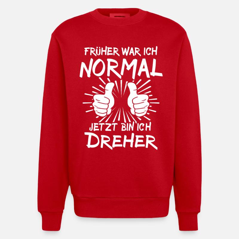 Dreher - Heavyweight Oversized Organic Crew Neck Made in EU - Rot