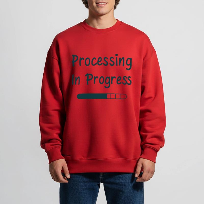 Processing In Progress Ladebalken Statement Heavyweight Oversized Organic Crew Neck Made in EU