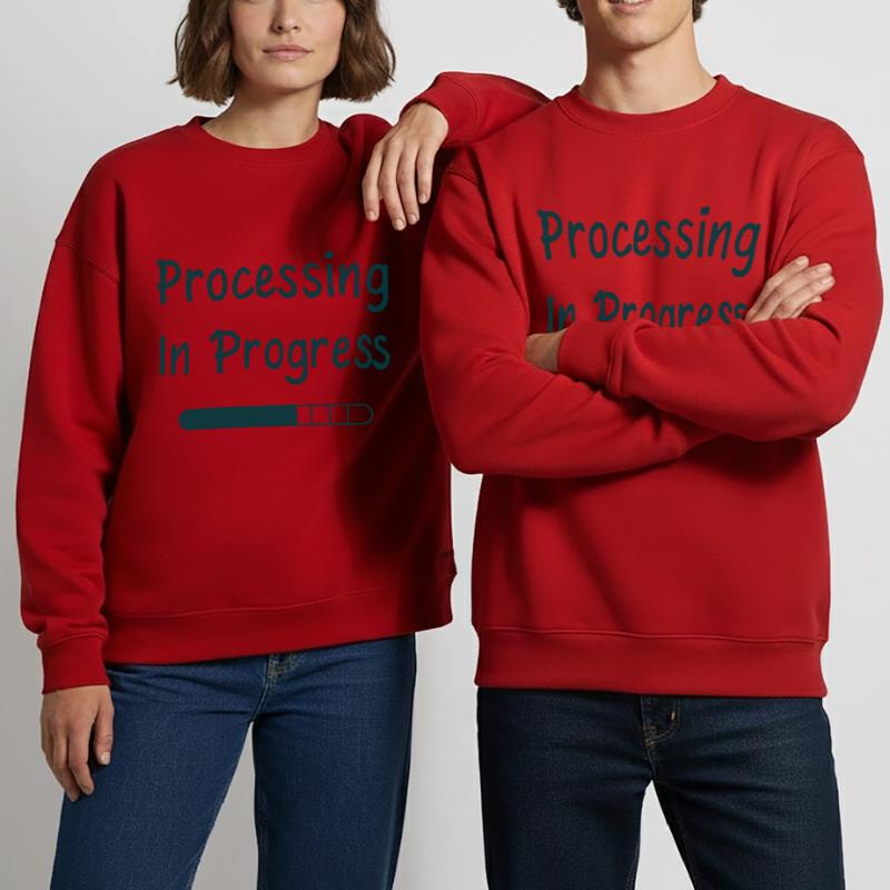 Processing In Progress Ladebalken Statement Heavyweight Oversized Organic Crew Neck Made in EU