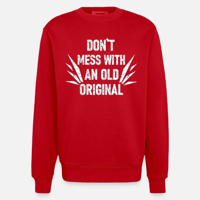 Cooler Spruch Rocker - Heavyweight Oversized Organic Crew Neck Made in EU - Rot