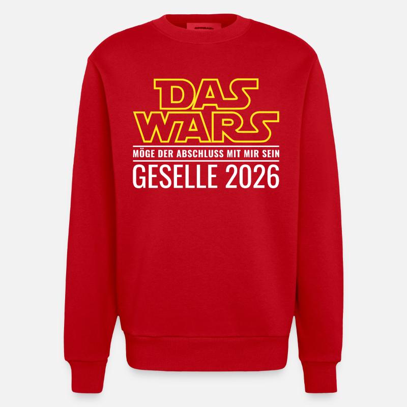 Geselle 2026 Das wars - Heavyweight Oversized Organic Crew Neck Made in EU - Rot