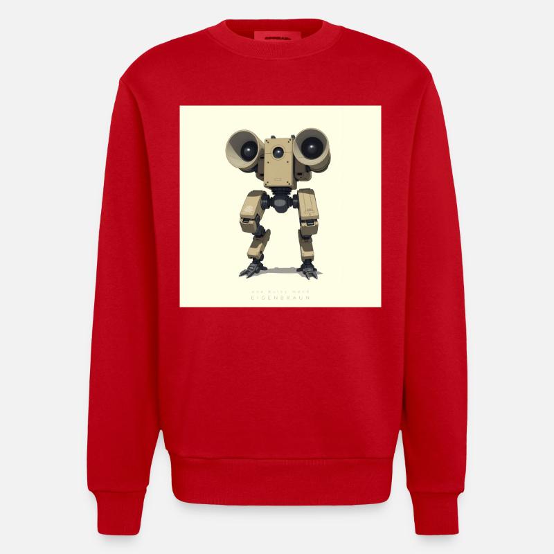 OBM_Eigenbraun - Heavyweight Oversized Organic Crew Neck Made in EU - Rot