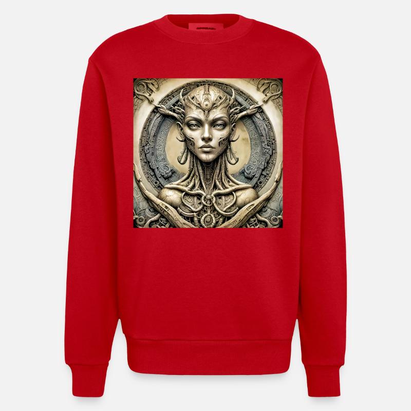 Patch 01 - Sweat bio épais oversize fabriqué en UE - rouge