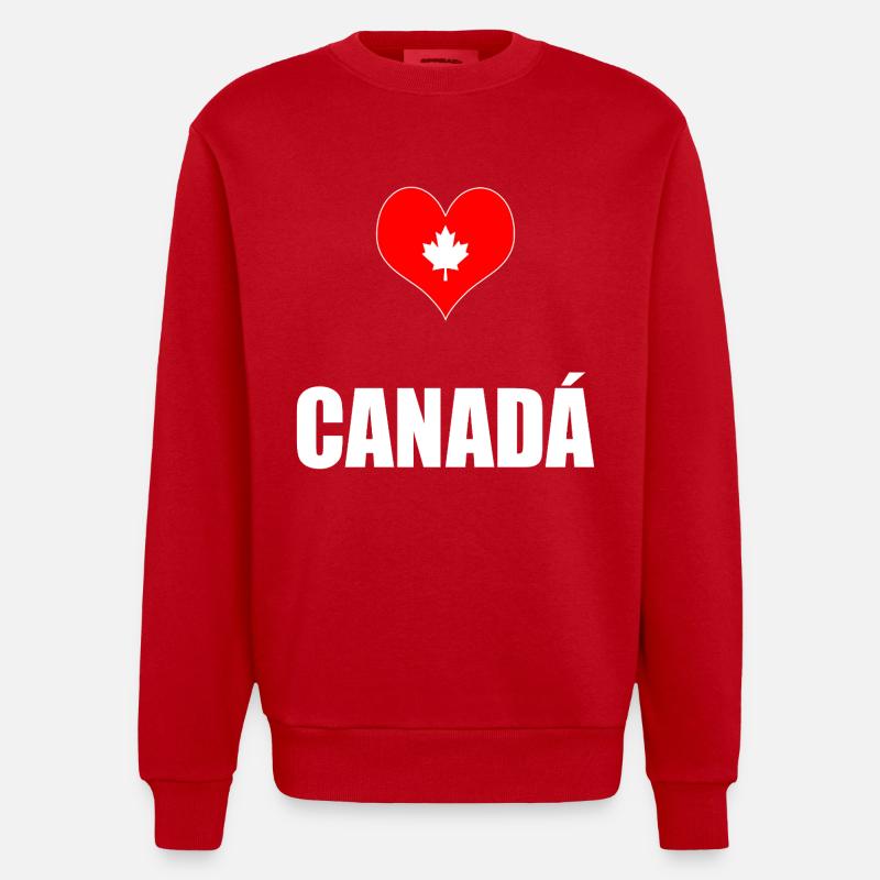Kanada - Heavyweight Oversized Organic Crew Neck Made in EU - Rot