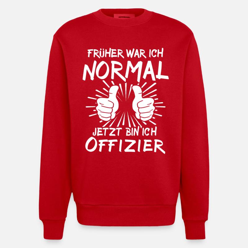 Offizier - Heavyweight Oversized Organic Crew Neck Made in EU - Rot