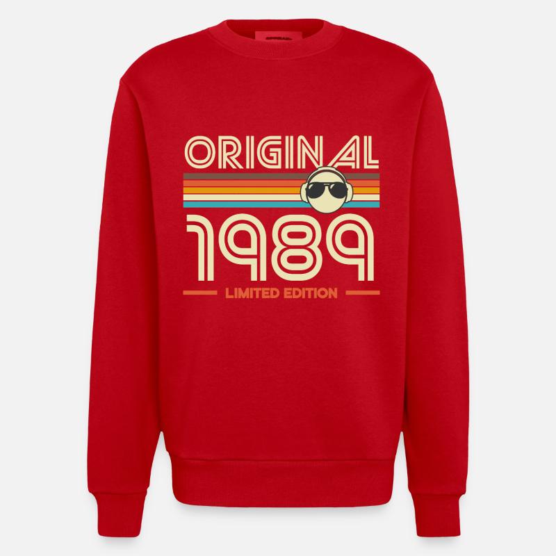Original 1989 Retro Edition - Sweat bio épais oversize fabriqué en UE - rouge